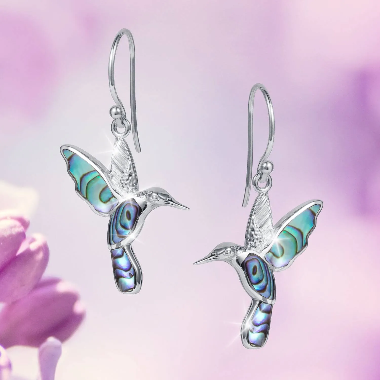 Abalone Hummingbird Earrings