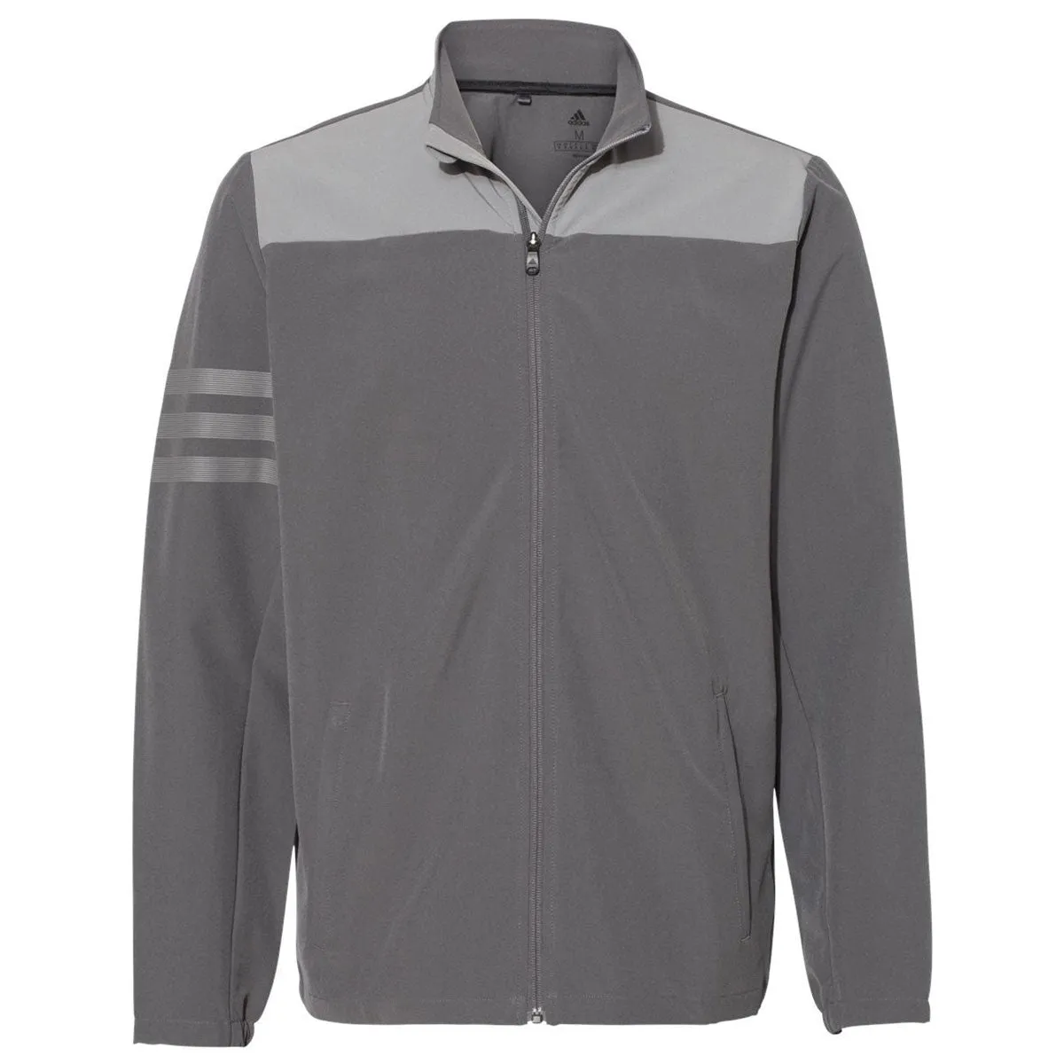 adidas Men's Grey Five/Grey Three Climastorm 3 Stripe Jacket