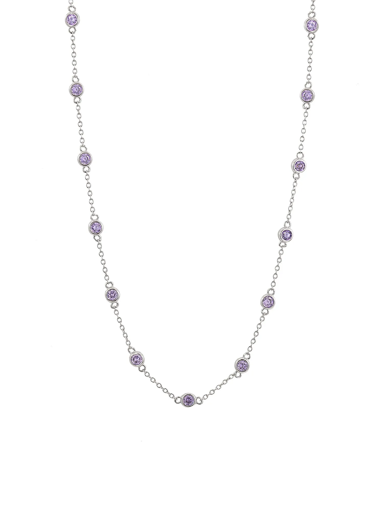 Amethyst Silver Necklace For Women