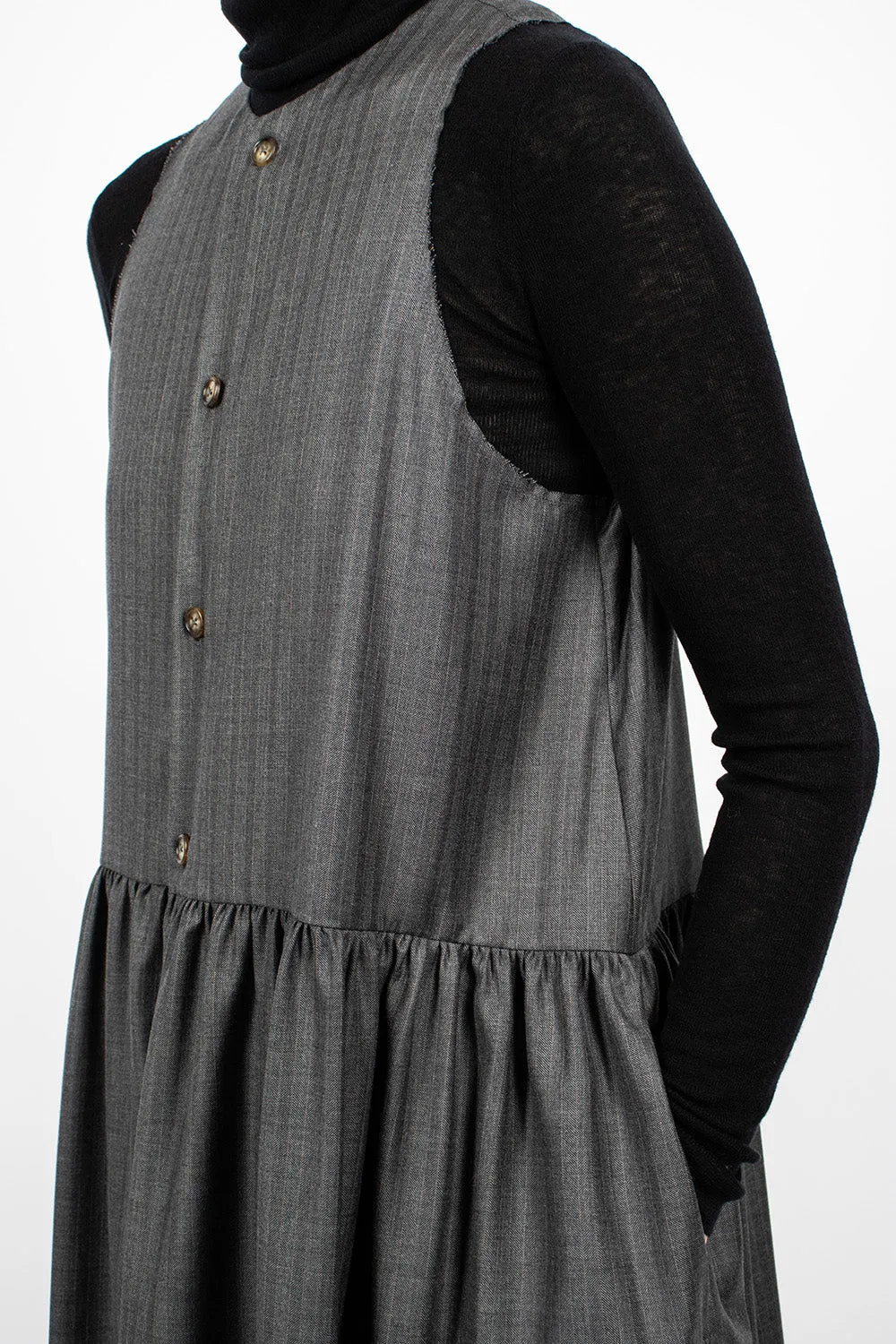 Anouk Dress Pinstripe Wool