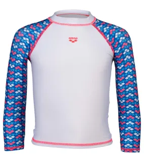 Arena Kids' Friends Long Sleeve Rashguard (Toddler, Little Kid) White/Multi