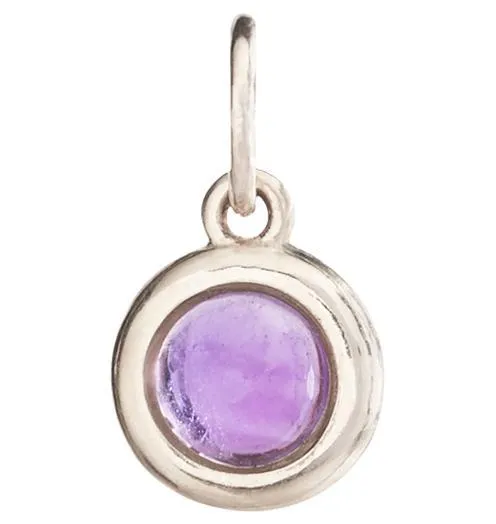 Birthstone Cabochon Charm With Amethyst