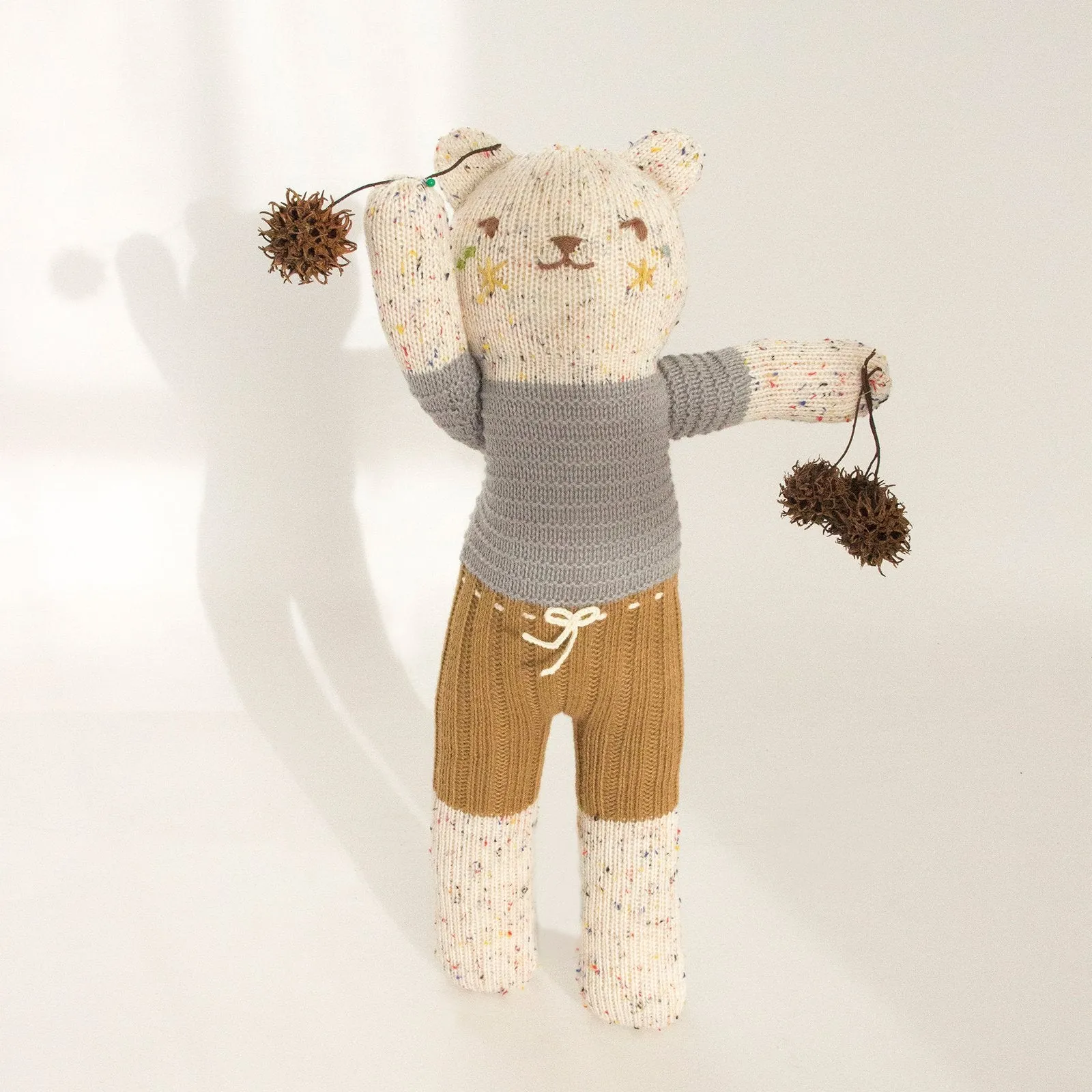 Blabla Knit Doll, Tweedy Bear Chestnut - Regular Size