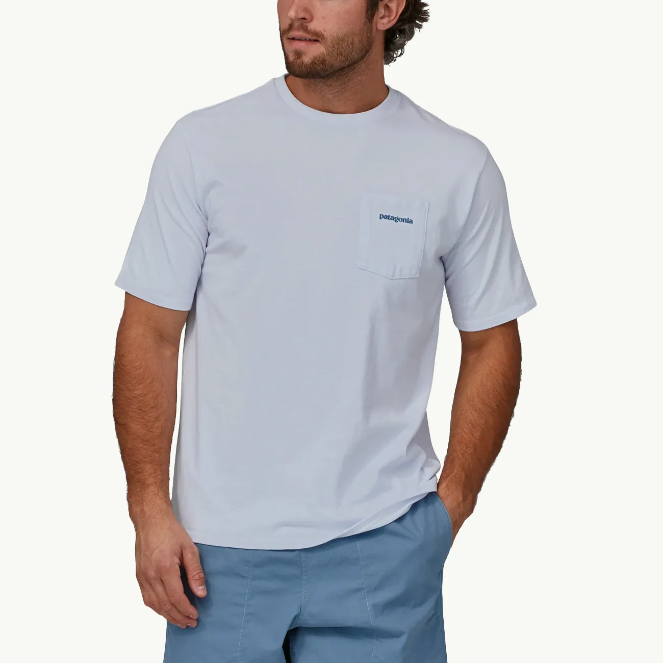 Boardshort Logo Pocket Responsibili-Tee - White