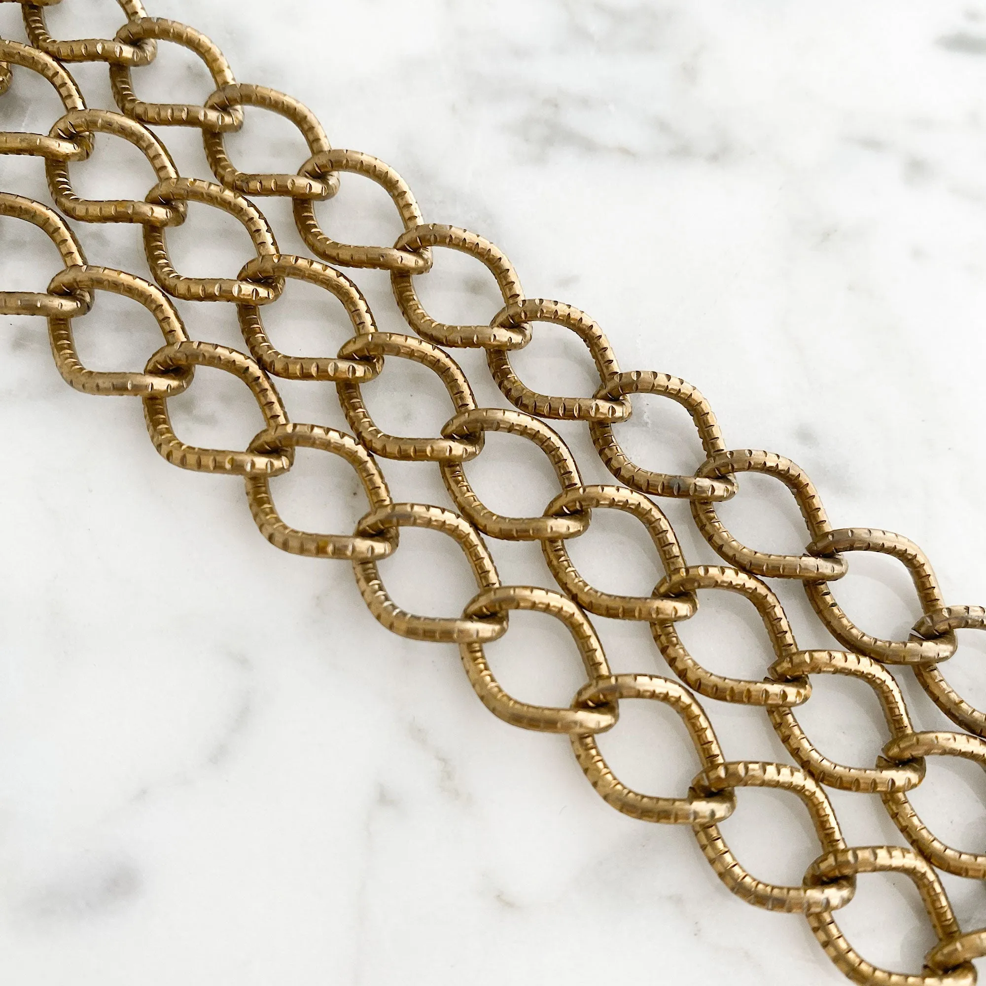 CAGNEY brass multi chain bracelet