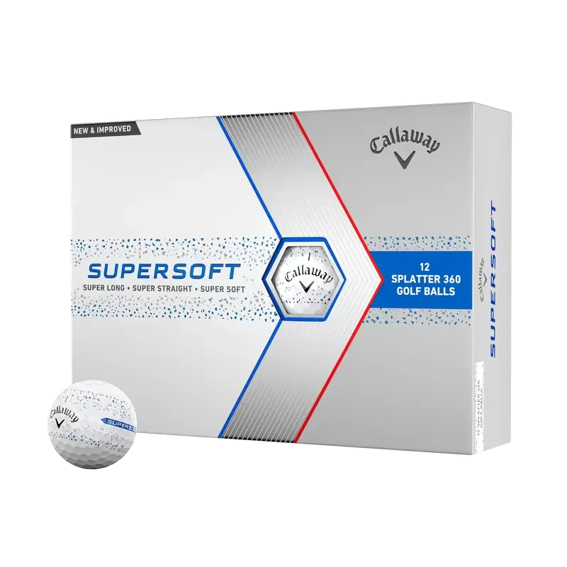 Callaway Supersoft Splatter 360 Blue Golf Balls Dozen