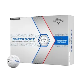 Callaway Supersoft Splatter 360 Blue Golf Balls Dozen