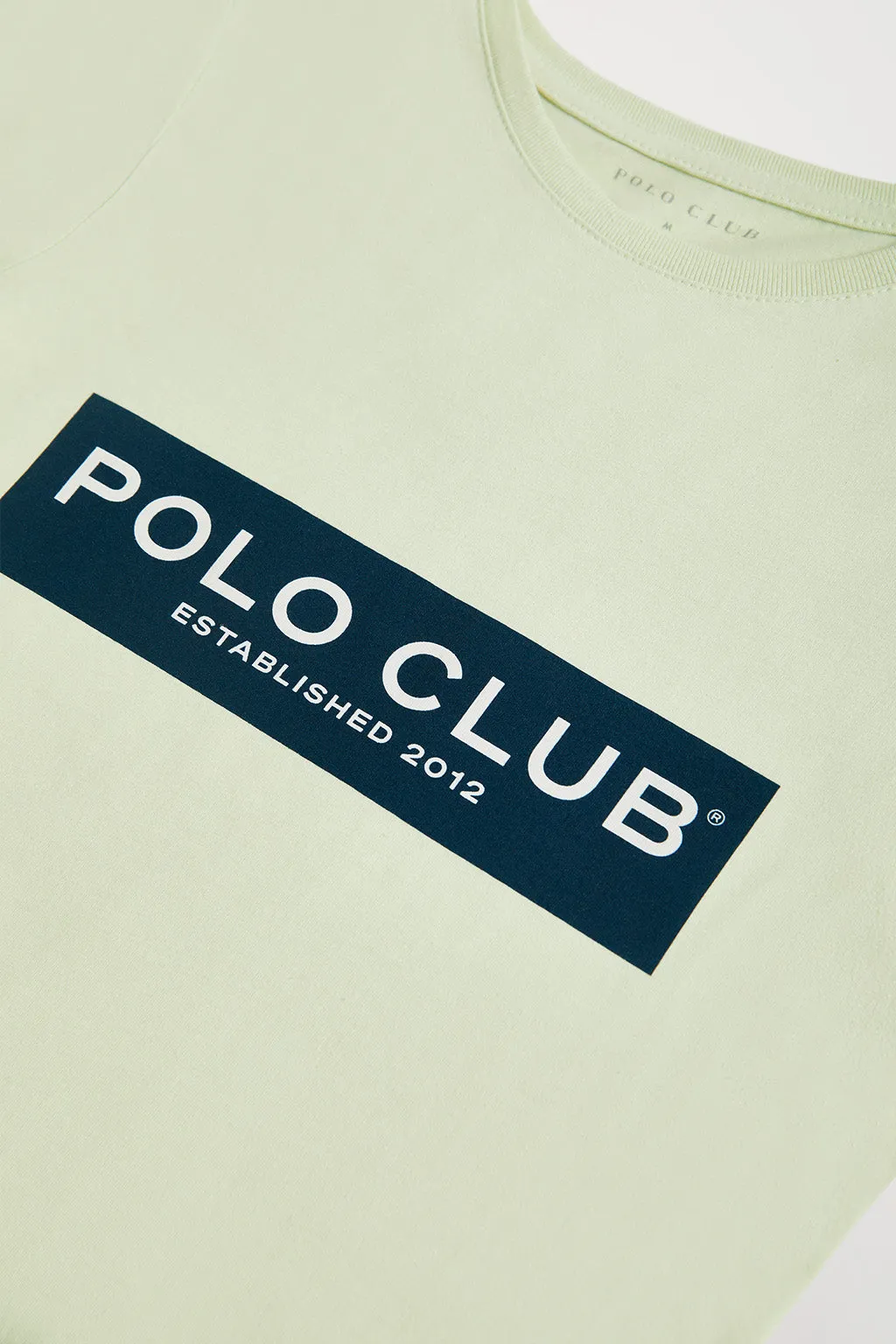 Camiseta verde con print en block Polo Club