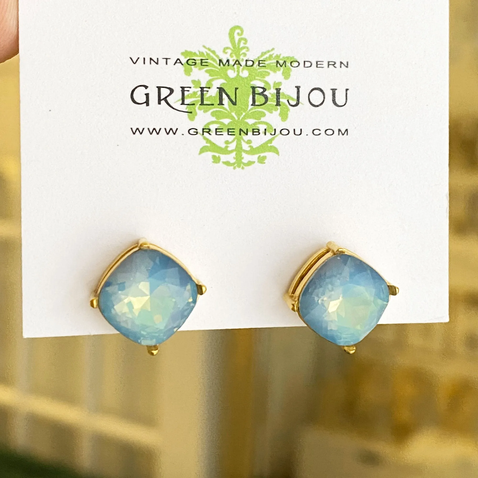 CYNTHIA blue opalite stud earrings