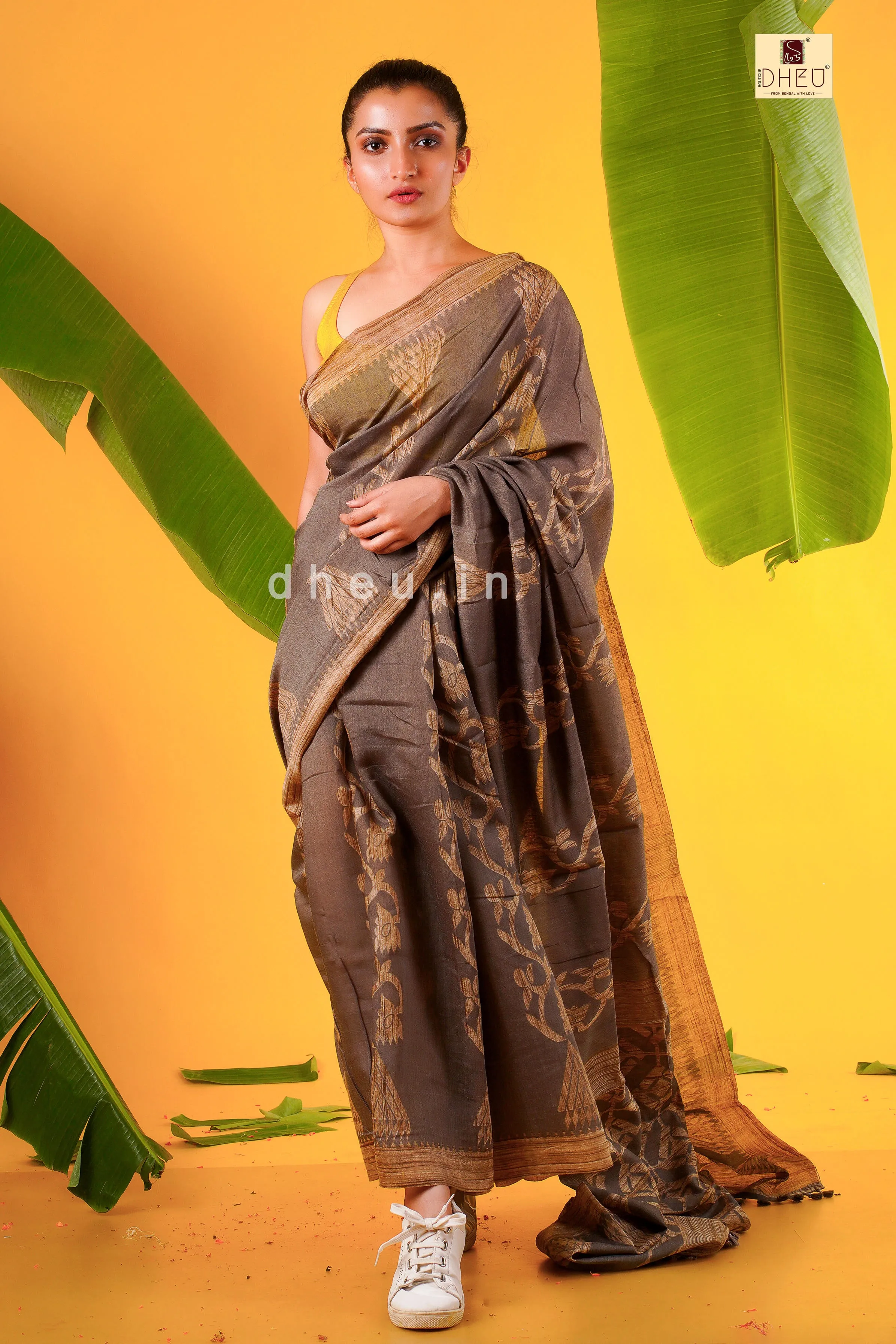 Designer Ajrakh Handloom Saree