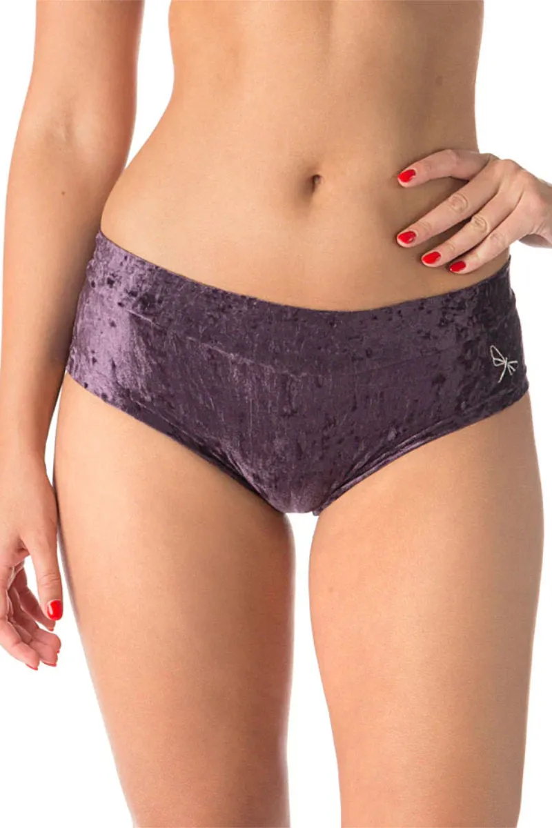 Dragonfly Hot Pants - Velvet Purple