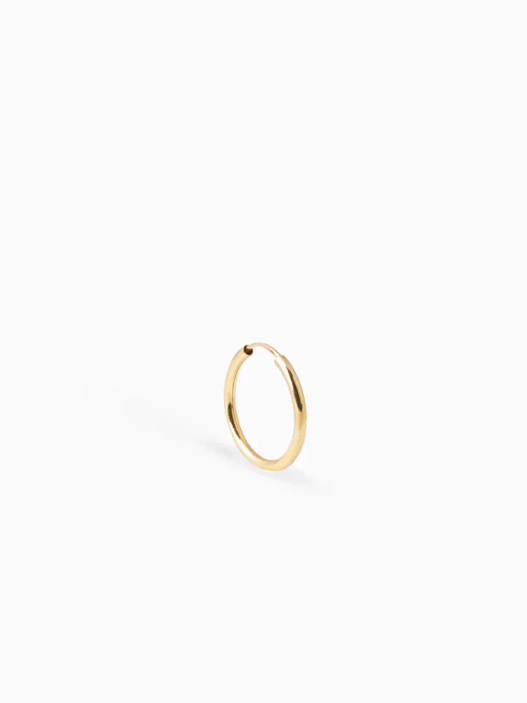 Earring Facet 20 mm 14kt Solid Gold