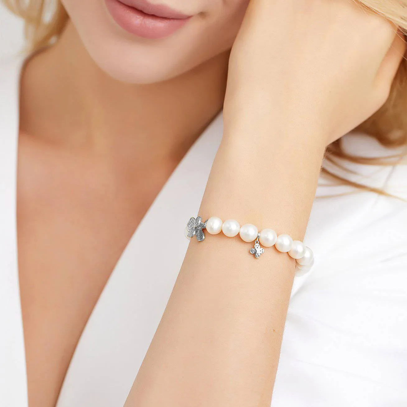 Elegant Freshwater Pearl Bracelet WB00013 | GARDENS