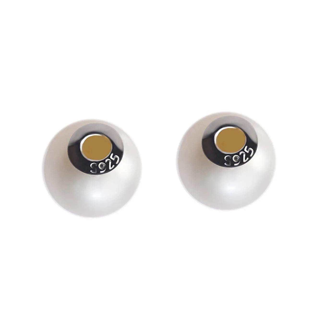 Elegant Freshwater Semi Round Pearl Earrings WE00363