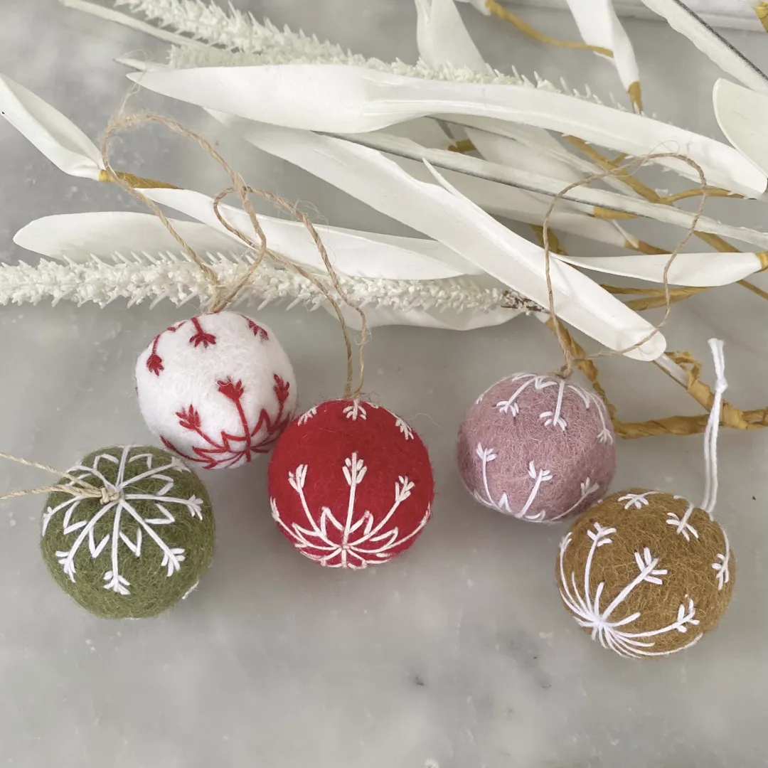 Embroidered Christmas Decorations