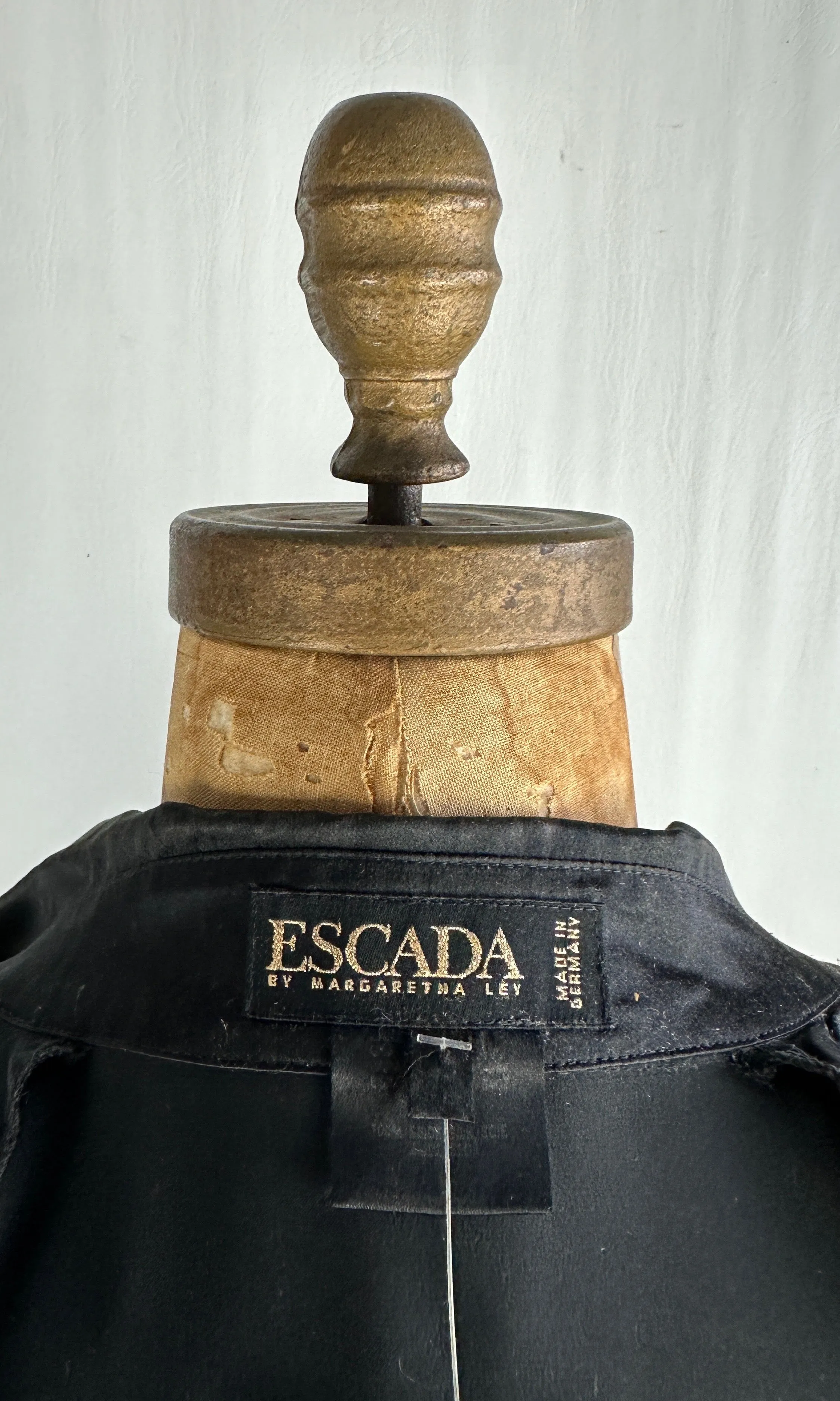 ESCADA 90s Equestrian Cowboy Silk Blouse  Medium / Large