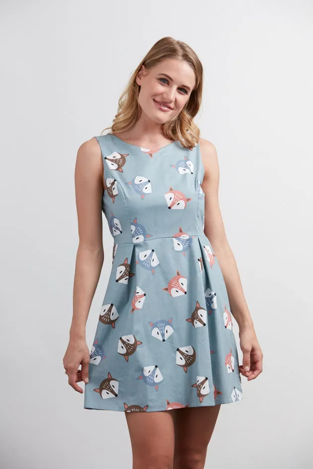 Exposure Cotton Fox Face Dress