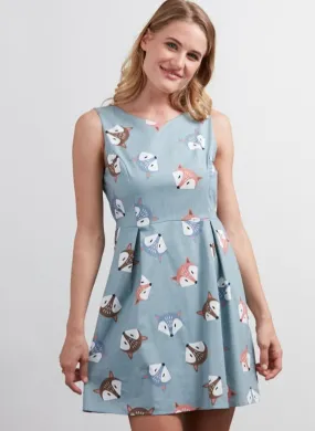 Exposure Cotton Fox Face Dress