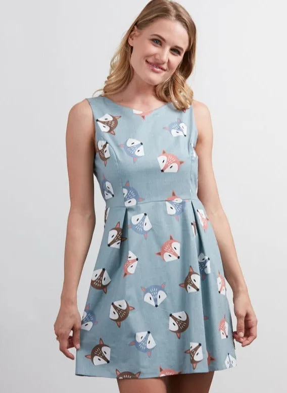 Exposure Cotton Fox Face Dress