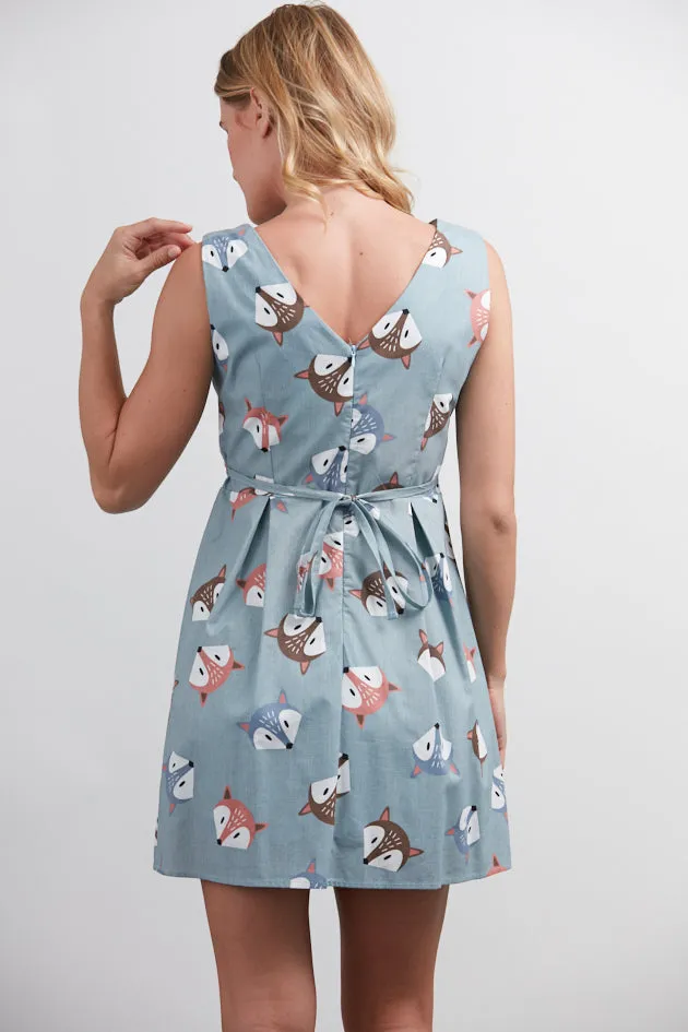 Exposure Cotton Fox Face Dress