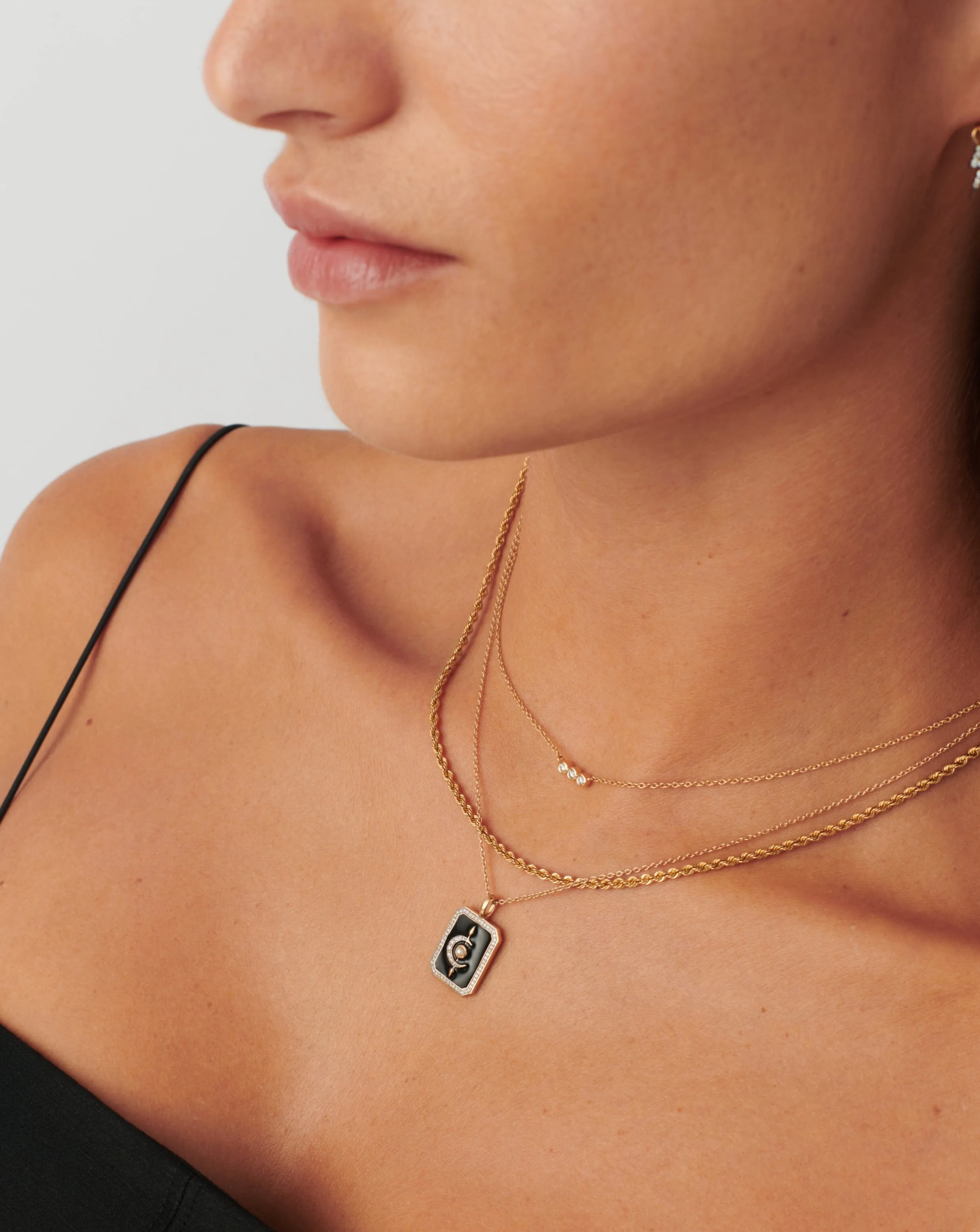 Fine Diamond Solitaire Trio Necklace