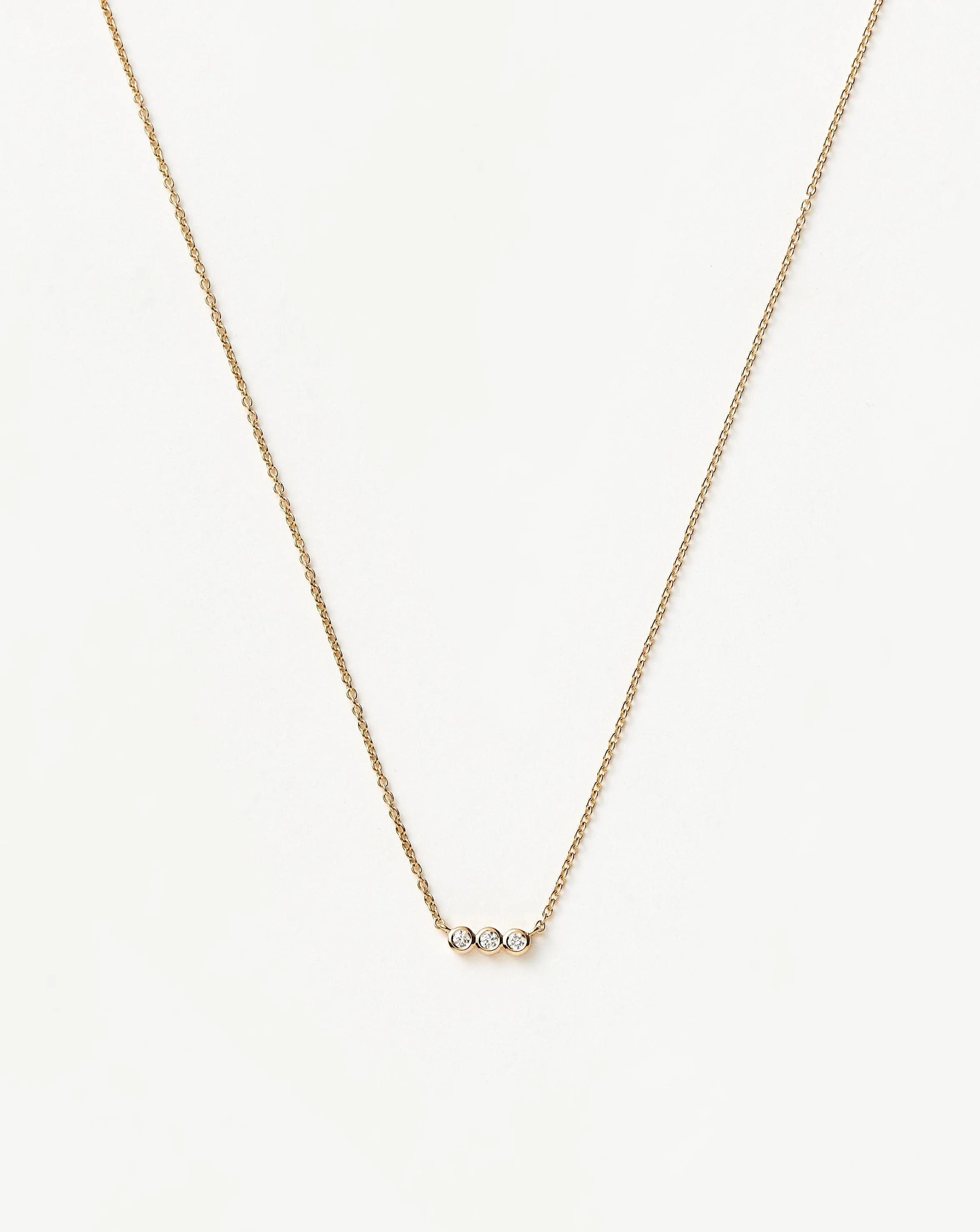 Fine Diamond Solitaire Trio Necklace