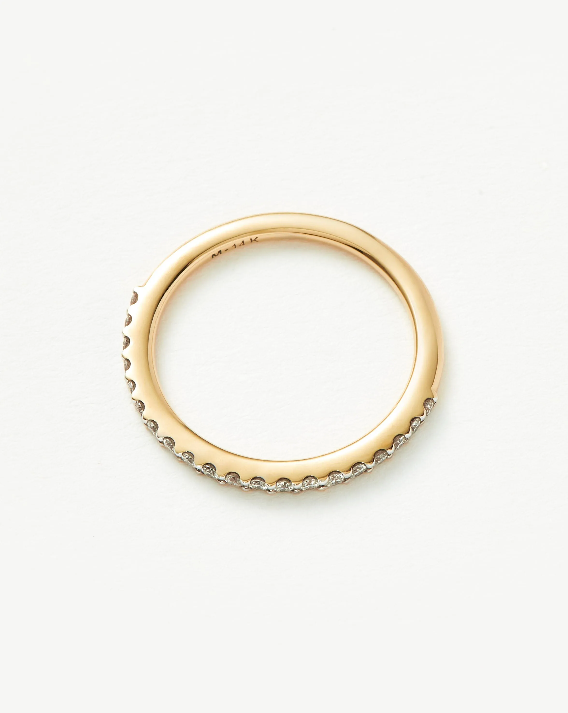 Fine Half Diamond Eternity Ring | 14k Solid Gold/Diamond