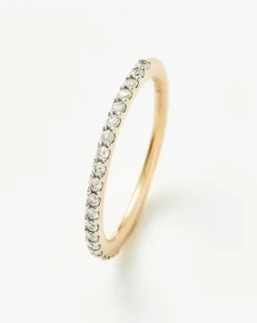 Fine Half Diamond Eternity Ring | 14k Solid Gold/Diamond