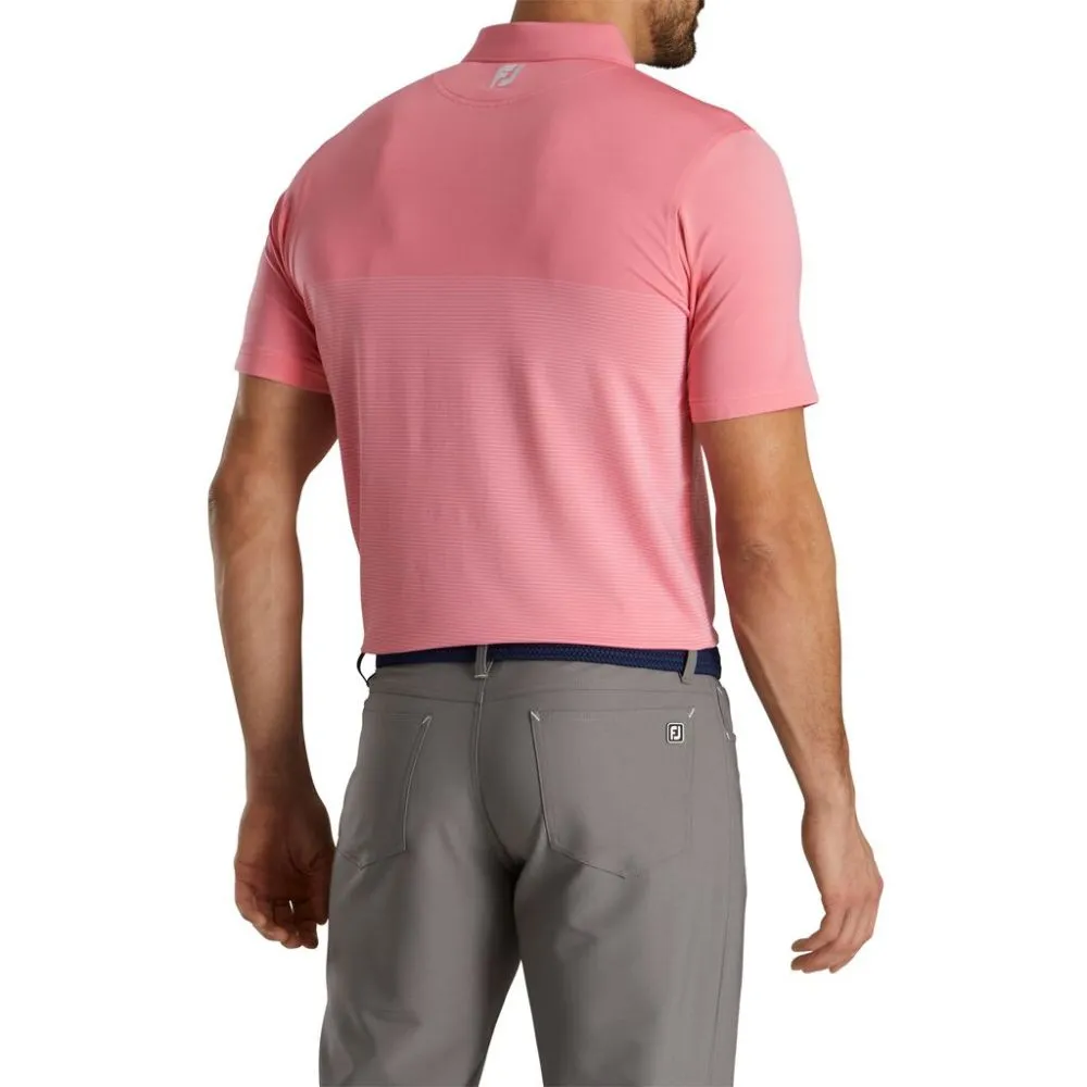 Footjoy Men's Engineered Pin Stripe Lisle Golf Polo