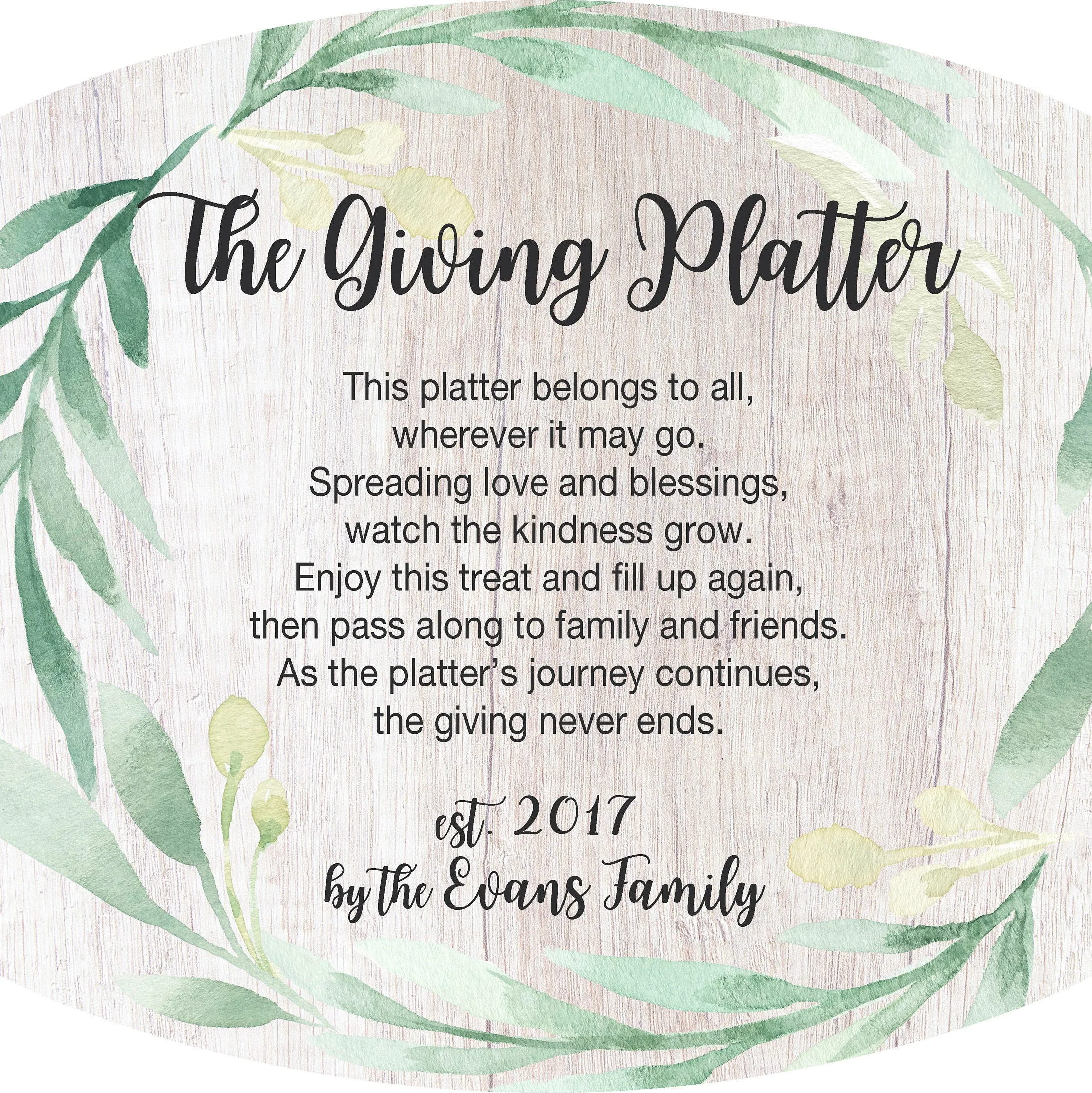 Giving Platter – Greenery Design