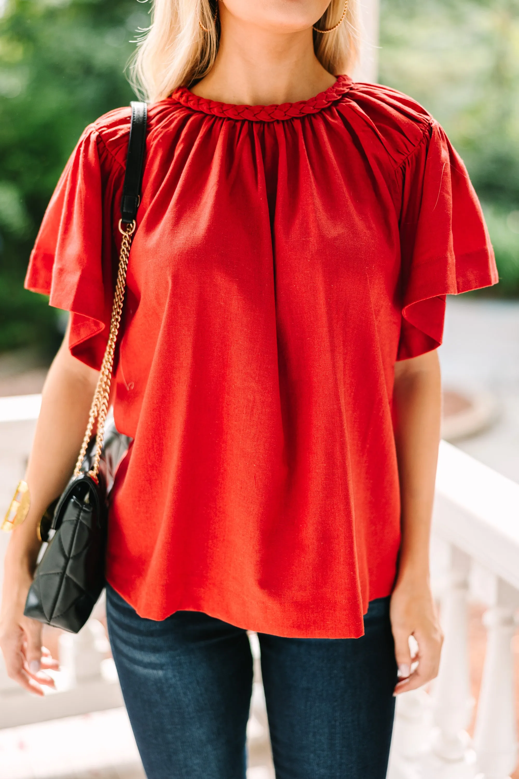 Good Times Rust Orange Blouse