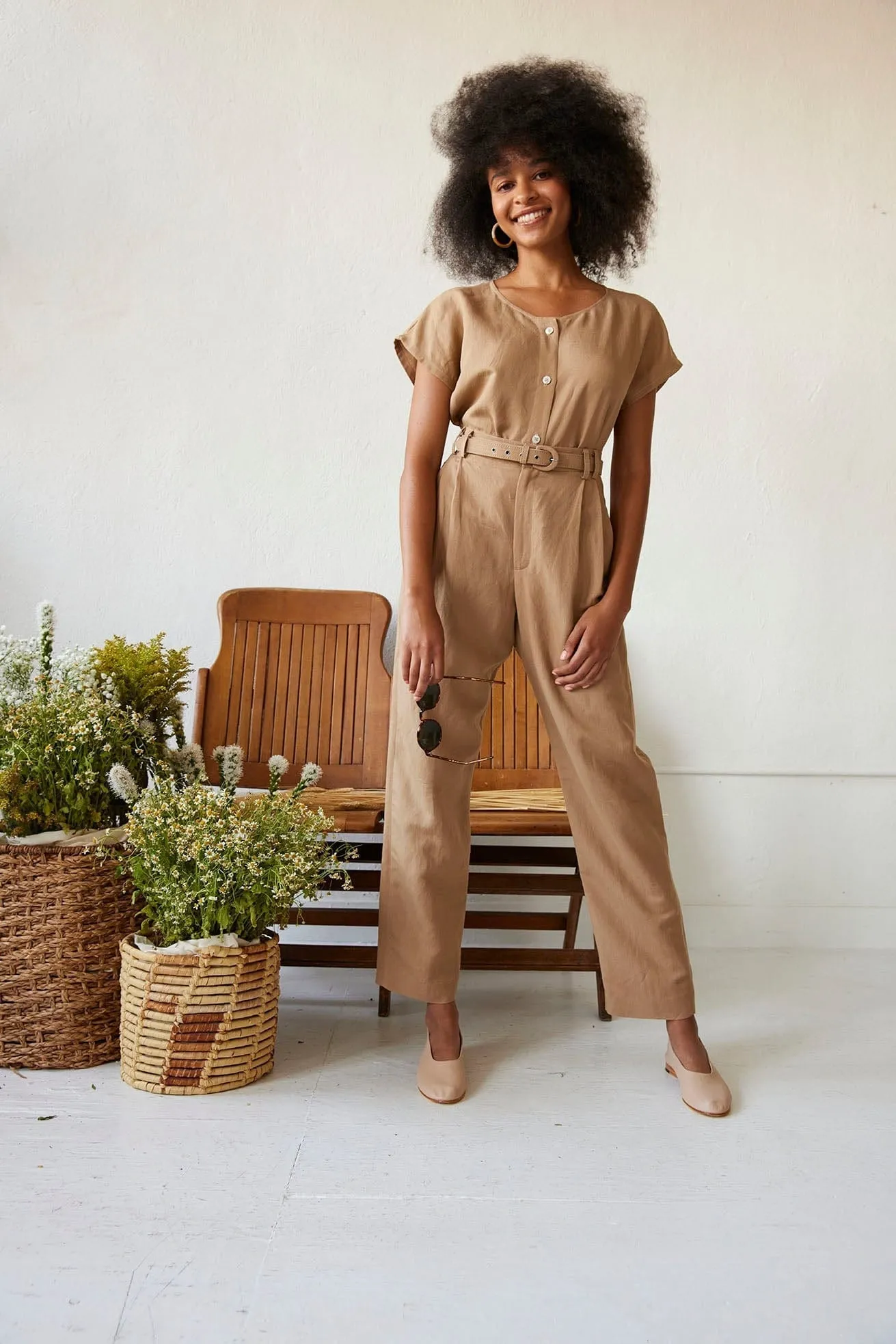 Hannah Blouse in Linen Blend