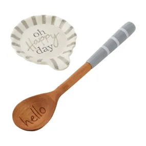 Happy Ruffle Spoon Rest Set