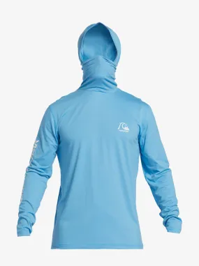 Heritage UPF 50 Hooded Long Sleeve Surf Tee - Azure Blue