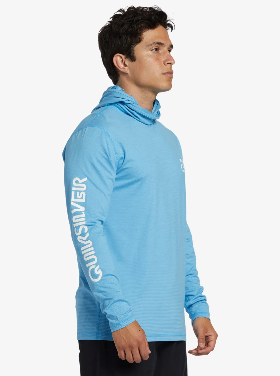 Heritage UPF 50 Hooded Long Sleeve Surf Tee - Azure Blue