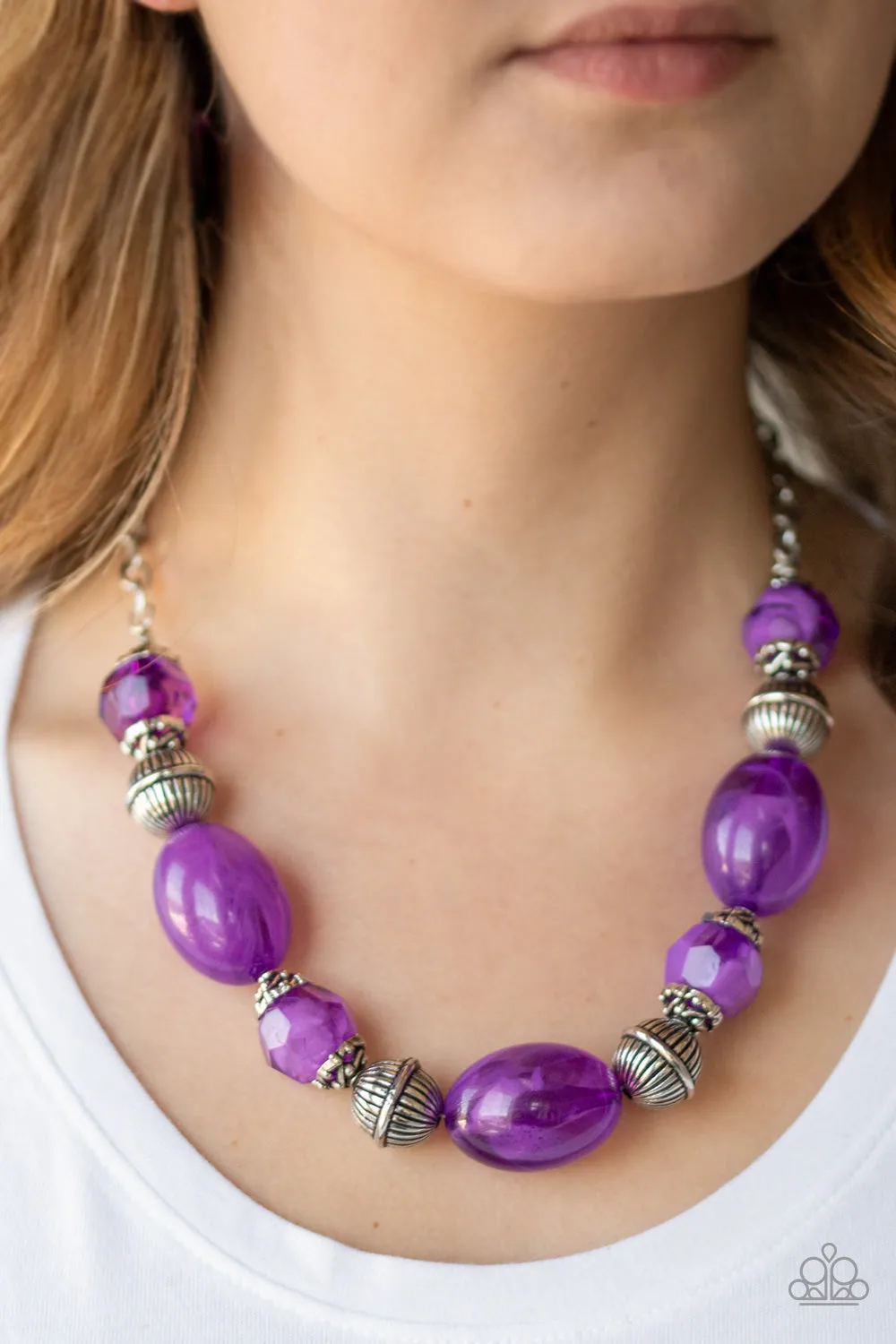 Ice Melt - Purple Paparazzi Necklace