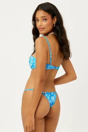 Ivy Floral String Bikini Bottom - Iris