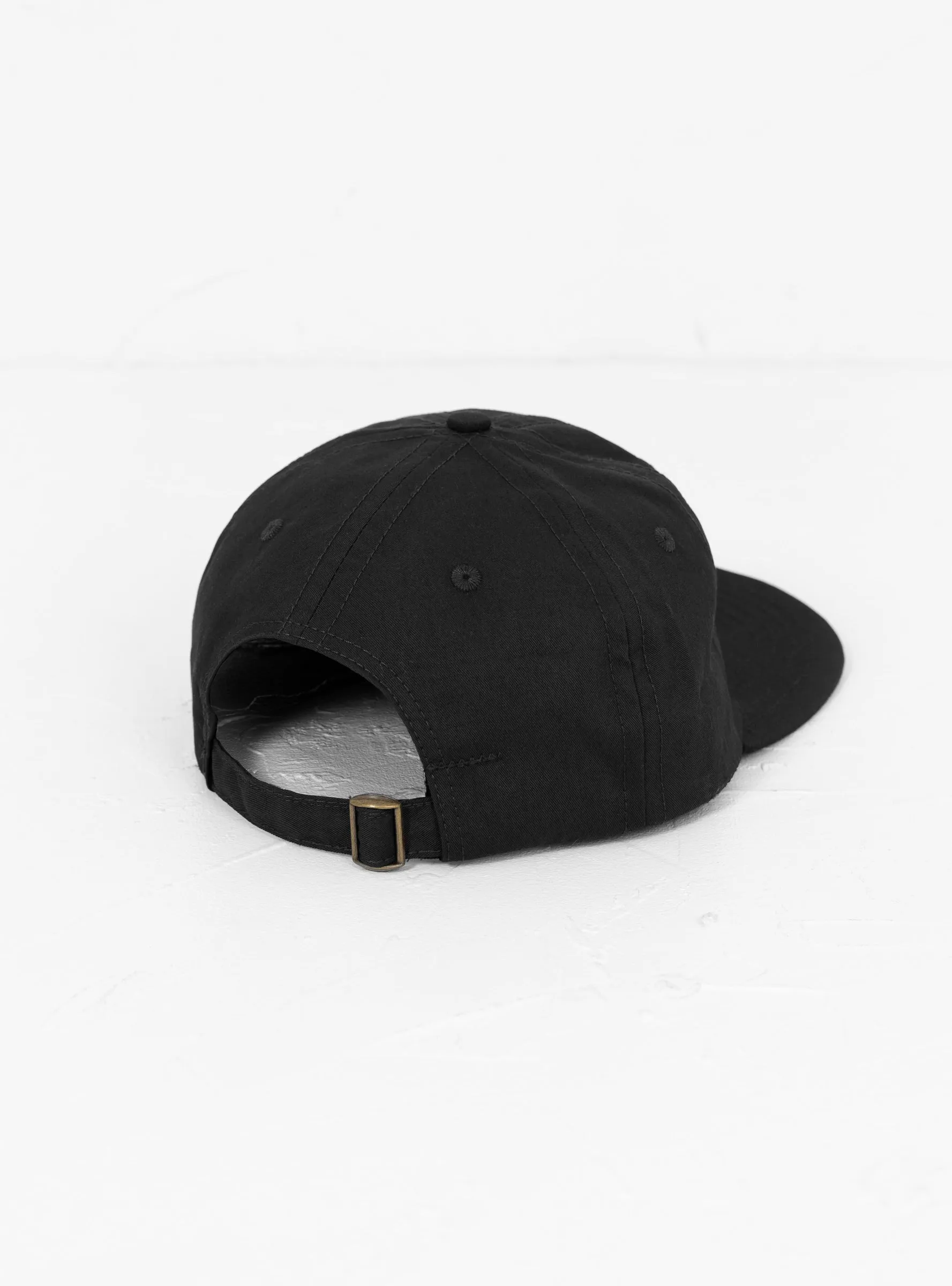 Japanese Cotton Nylon 6 Panel Cap Black