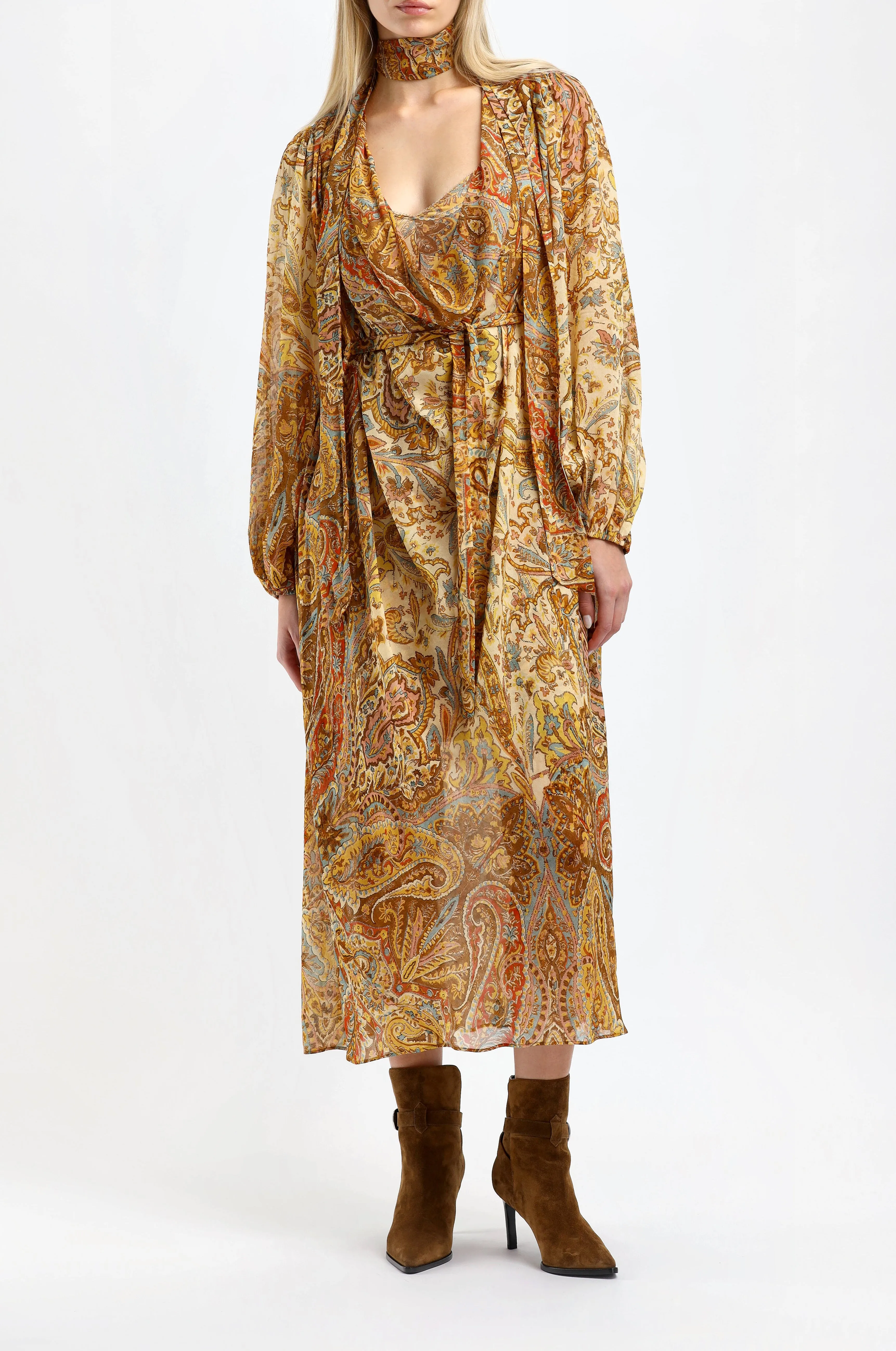 Kleid Sensory Billow in Paisley Gold