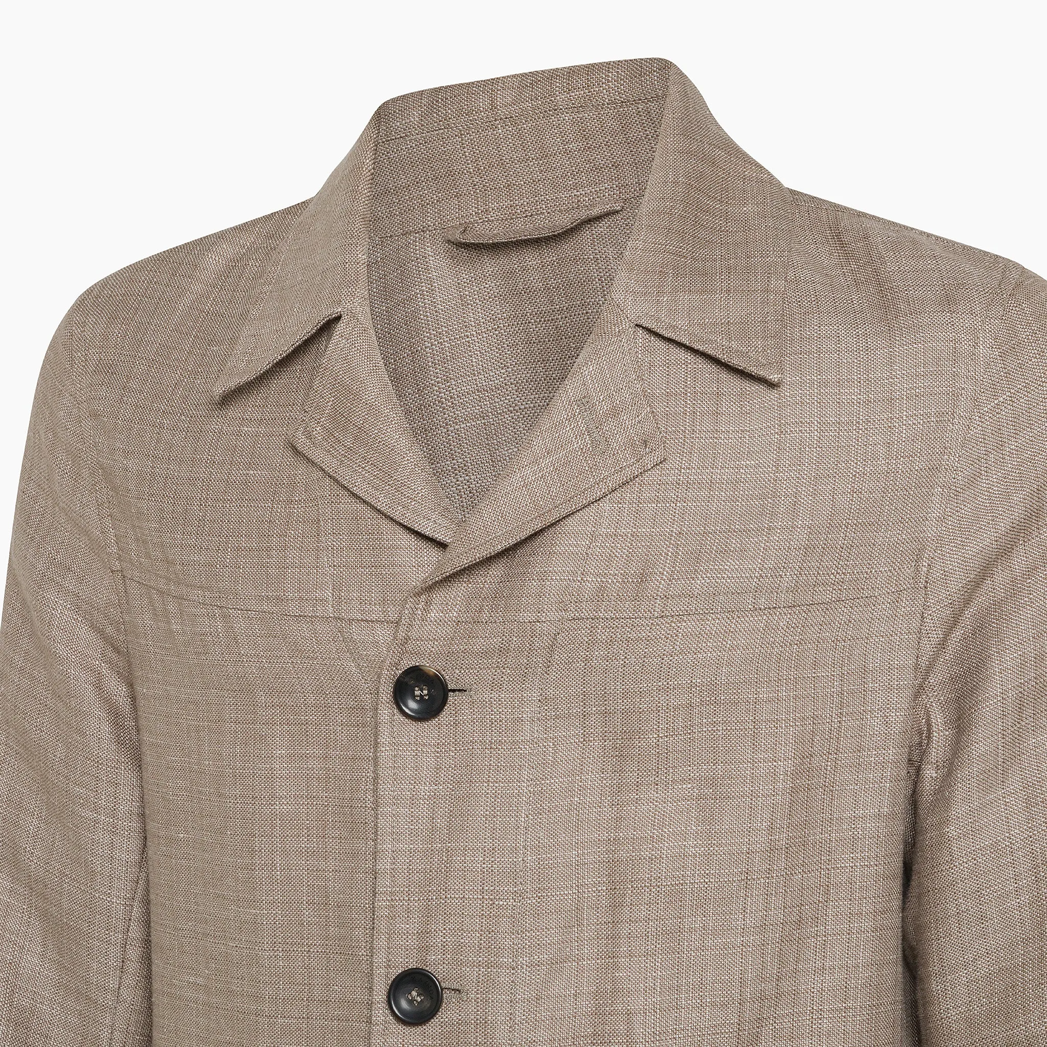 Leandro Easy Jacket in Panama Linen & Wool