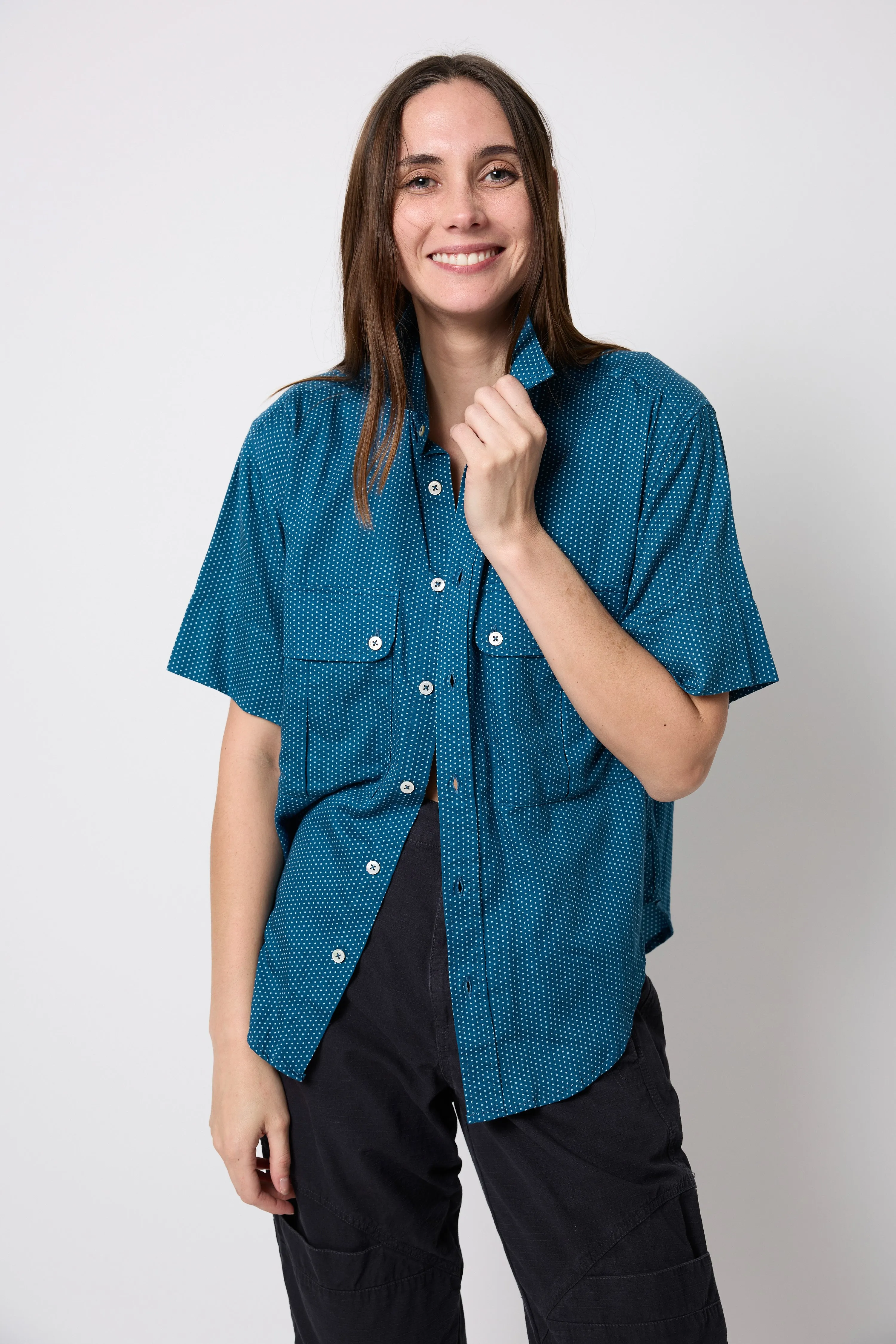 Leilani Shirt ° Aegean Dot