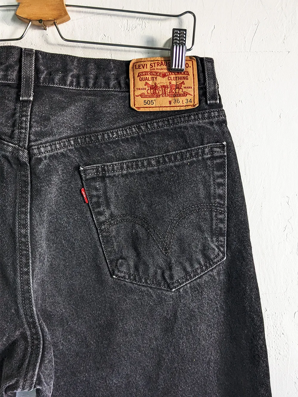 Levis 505s Dark Charcoal Jeans