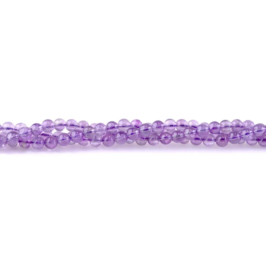 Light Amethyst 6mm Round AA Grade - 15-16 Inch