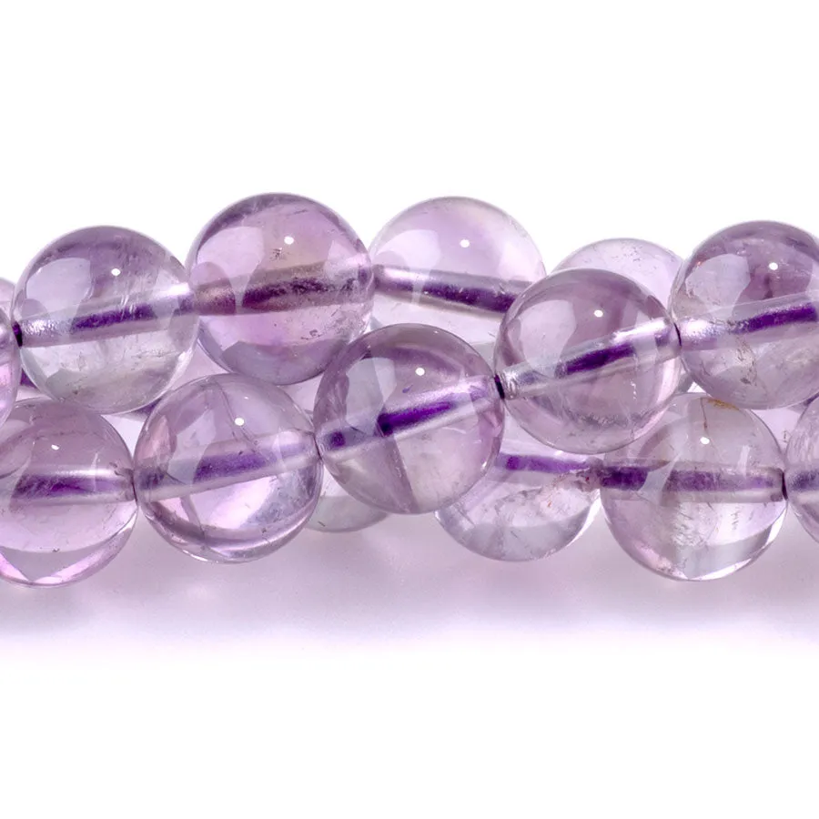 Light Amethyst 8mm Round AA Grade - 15-16 Inch