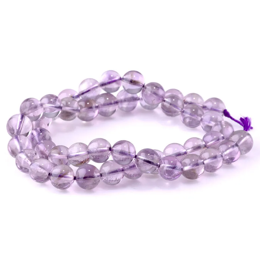 Light Amethyst 8mm Round AA Grade - 15-16 Inch