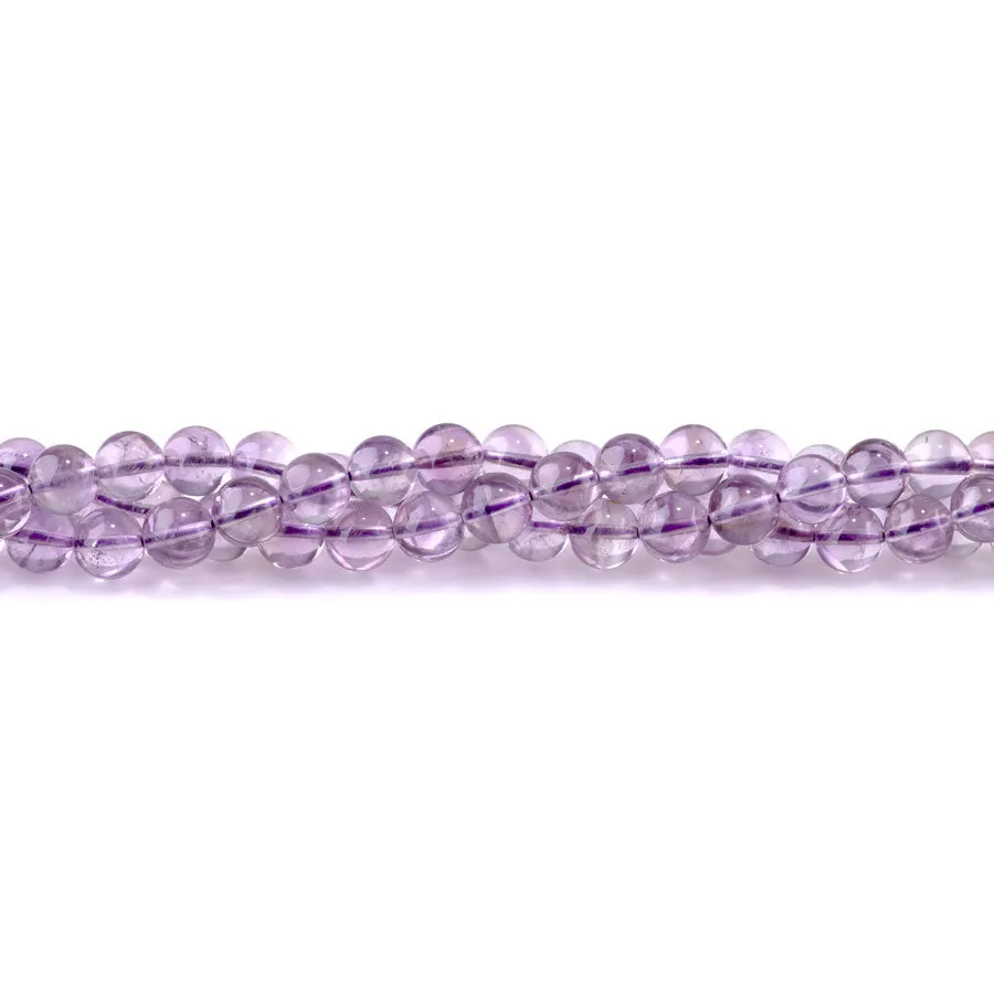 Light Amethyst 8mm Round AA Grade - 15-16 Inch