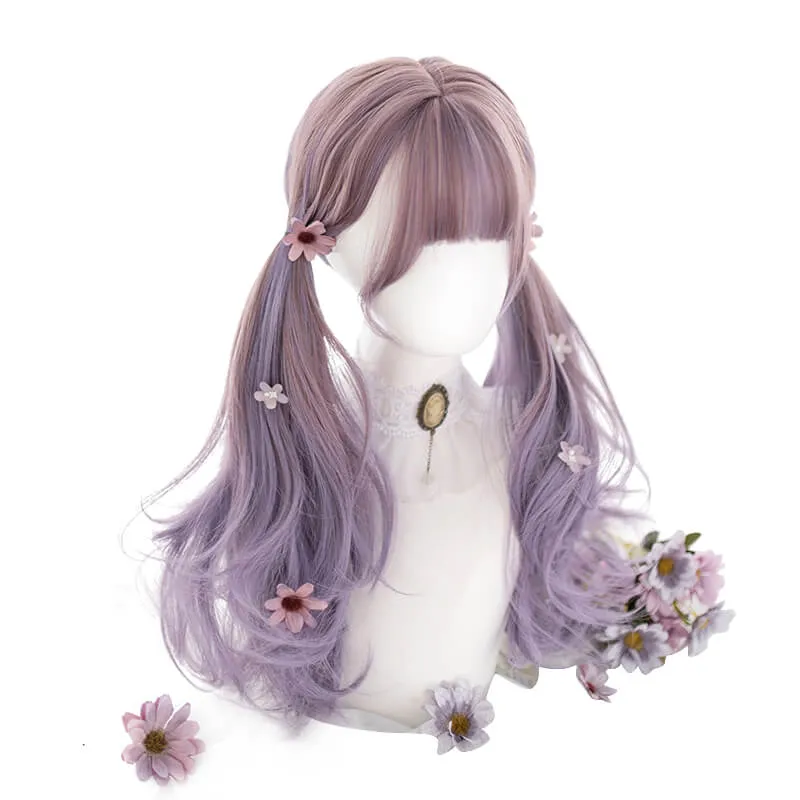 LOLITA PASTEL PURPLE GRADIENT LONG CURLY WIG BY00300