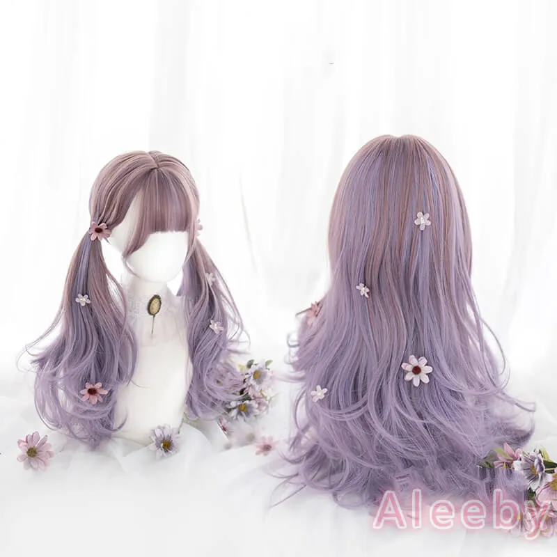 LOLITA PASTEL PURPLE GRADIENT LONG CURLY WIG BY00300