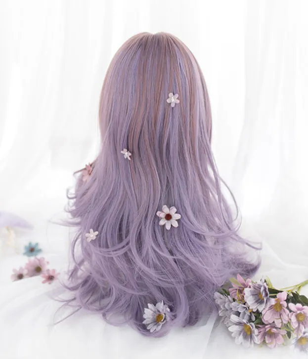 LOLITA PASTEL PURPLE GRADIENT LONG CURLY WIG BY00300