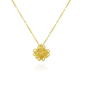 LOTUS SOLID GOLD 18K SMALL NECKLACE FILIGREE